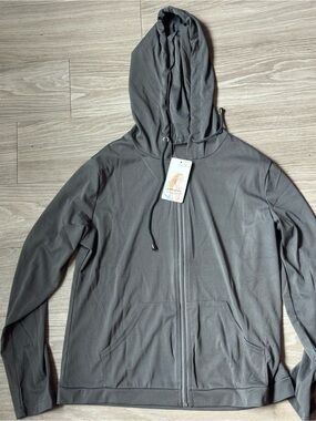Men's Lightweight Hooded Zip Jacket — Gray